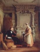Mulready, William Interior with a portrait of Fohn Sheepshanks oil painting picture wholesale